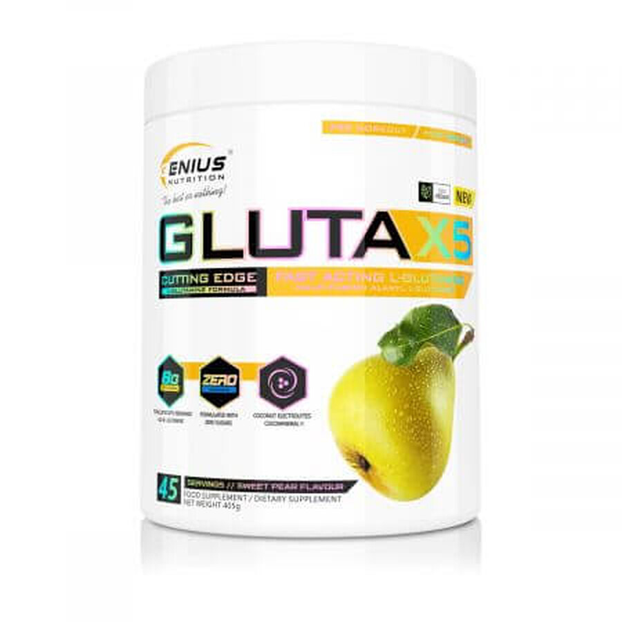 L-glutamine GLUTA-X5 Peer, 405 g, Genius Nutrition