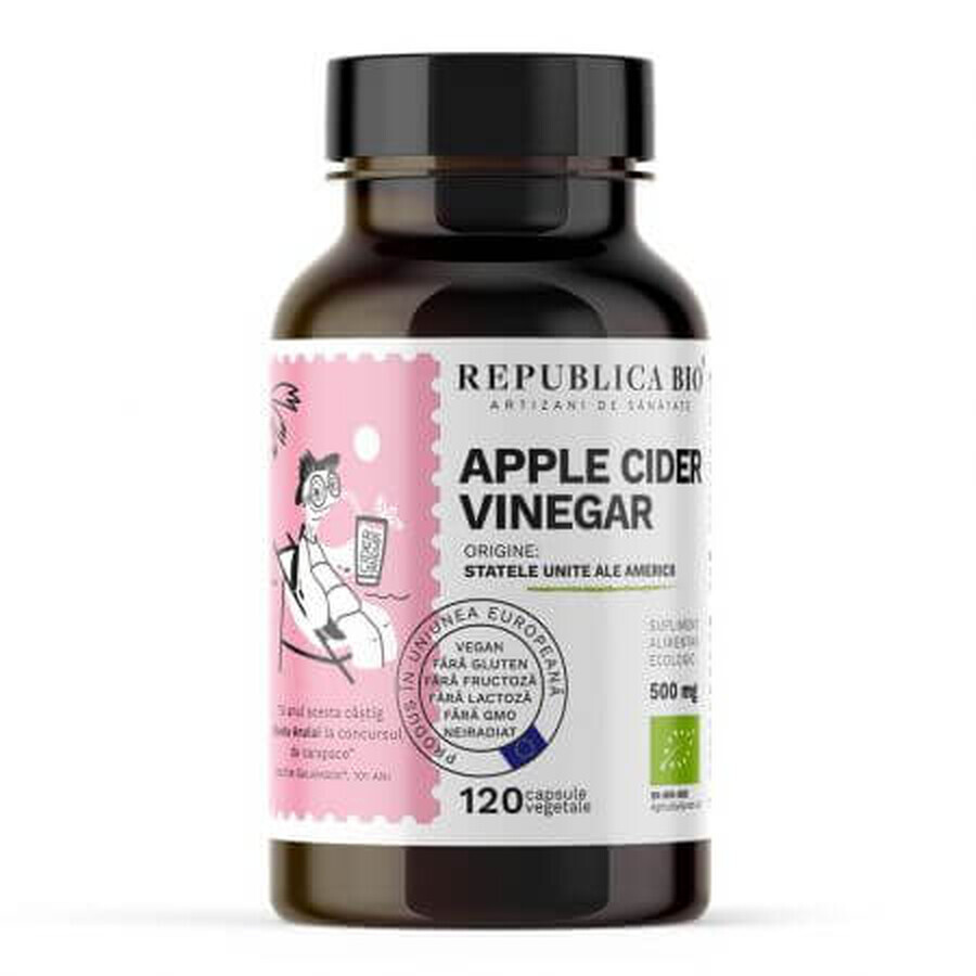 Biologische appelciderazijn, 120 capsules, Republica Bio