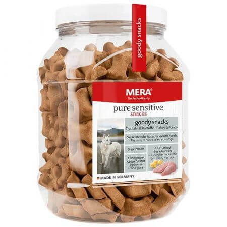 Potato and turkey snacks for dogs Pure Sensitive, 600 g, Mera