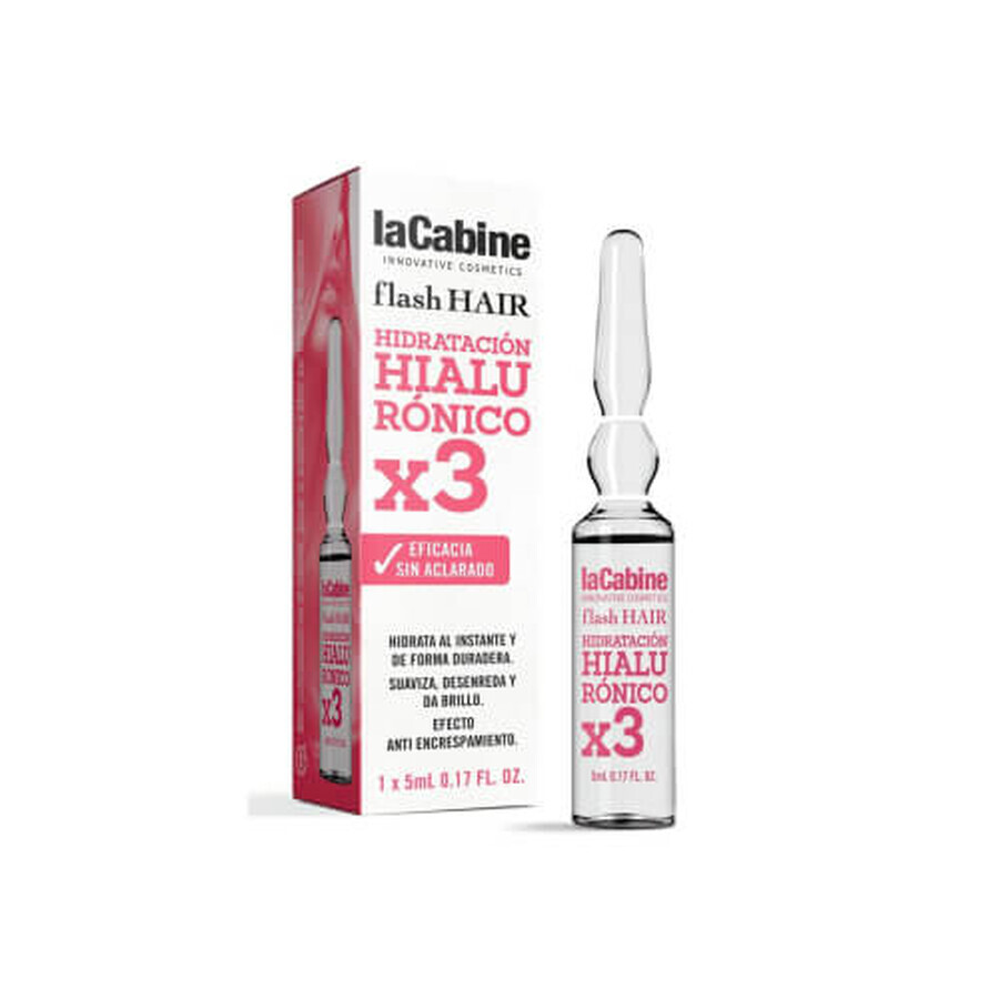 Flash Hair Hydraterende Hyaluron haarflacon, 5 ml, La Cabine