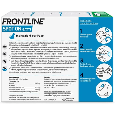 Frontline Spot On Cat, 3 pipettes, Frontline