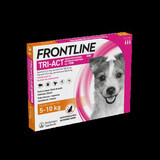 Frontline Tri-Act spot-on oplossing voor honden 5-10 kg, 3 pipetten x 1 ml, Frontline