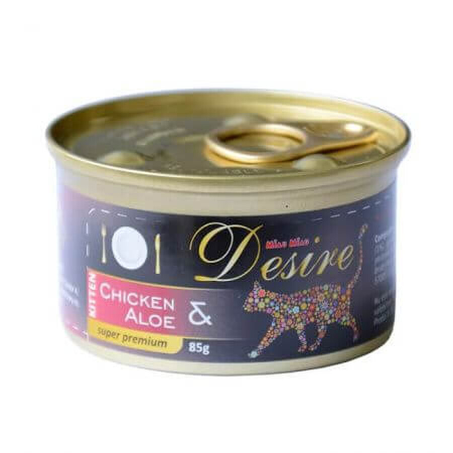 Wet food with chicken and aloe vera Desire, 85 g, Miau Miau