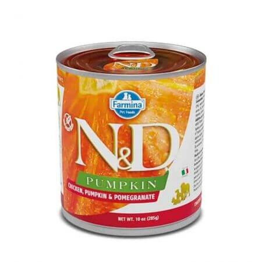 Wet food with chicken, pumpkin and pomegranate for dogs N&D, 285 g, Farmina