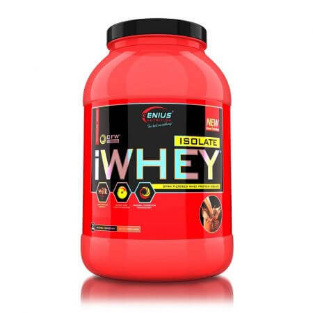 iWhey isolaat proteïnepoeder met chocoladesmaak, 900 g, Genius Nutrition