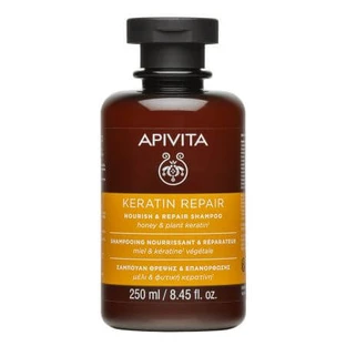 Repairing shampoo with keratin, 250 ml, Apivita