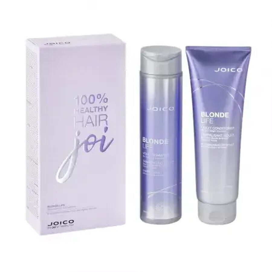 Pachet Sampon 300 ml + Balsam 250 ml Blonde Life Violet pentru ingrijirea blondurilor reci, Joico