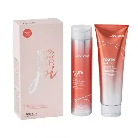 Ensemble Shampooing 300 ml + Après-shampooing 250 ml YouthLock pour cheveux matures, Joico