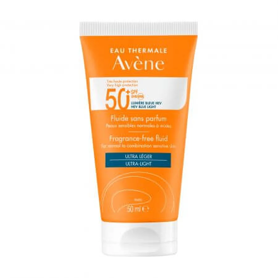 Fragrance-free sunscreen fluid SPF 50+, 50 ml, Avene