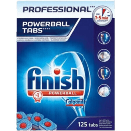 Finish Wasmiddel voor de professionele powerball vaatwasser, 125 st