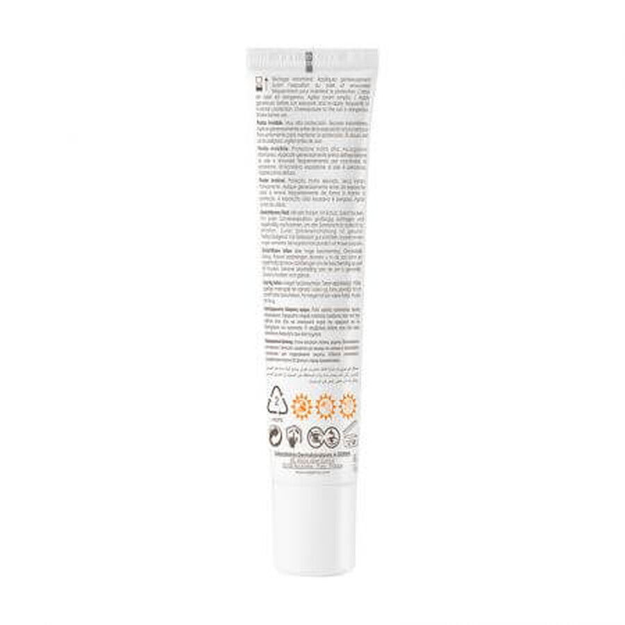 A-DERMA Protect - Fluido Solare Invisibile Viso SPF50+, 40 ml