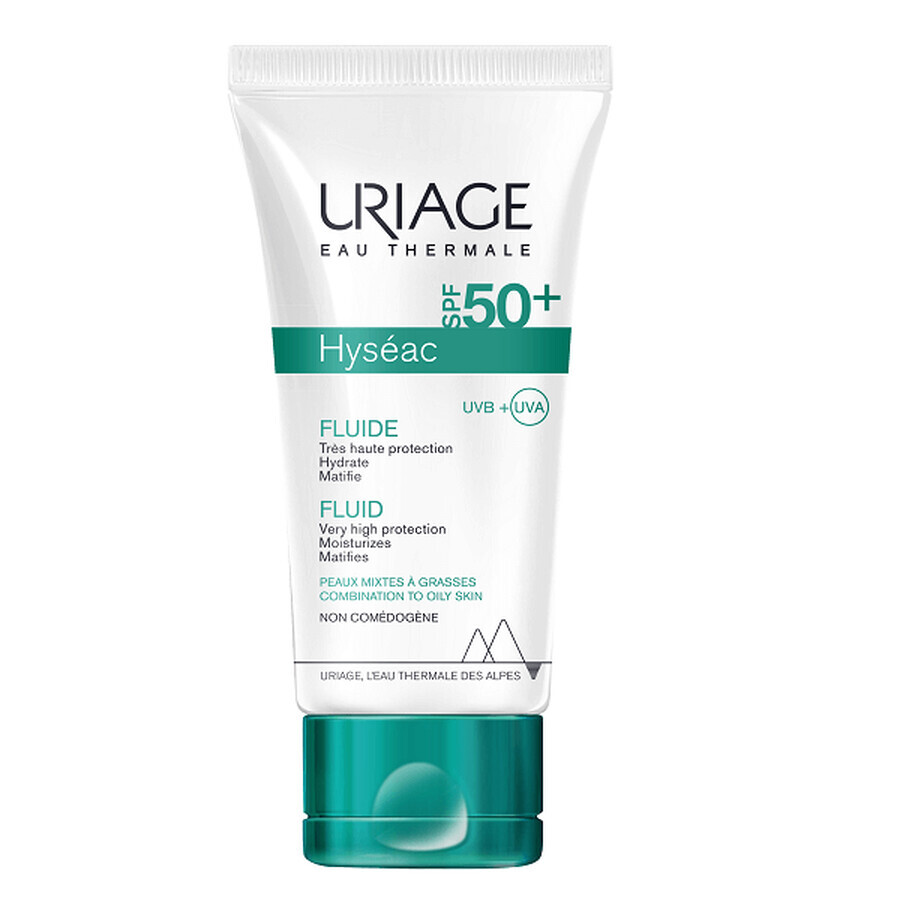 Hyseac Fluide solaire SPF 50+, 50 ml, Uriage