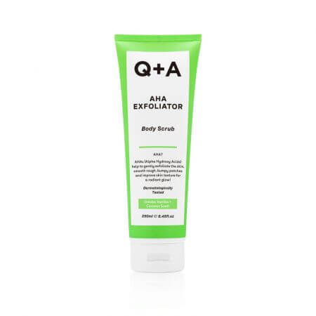 Lichaamsscrub met AHA Exfoliator, 250 ml, Q+A