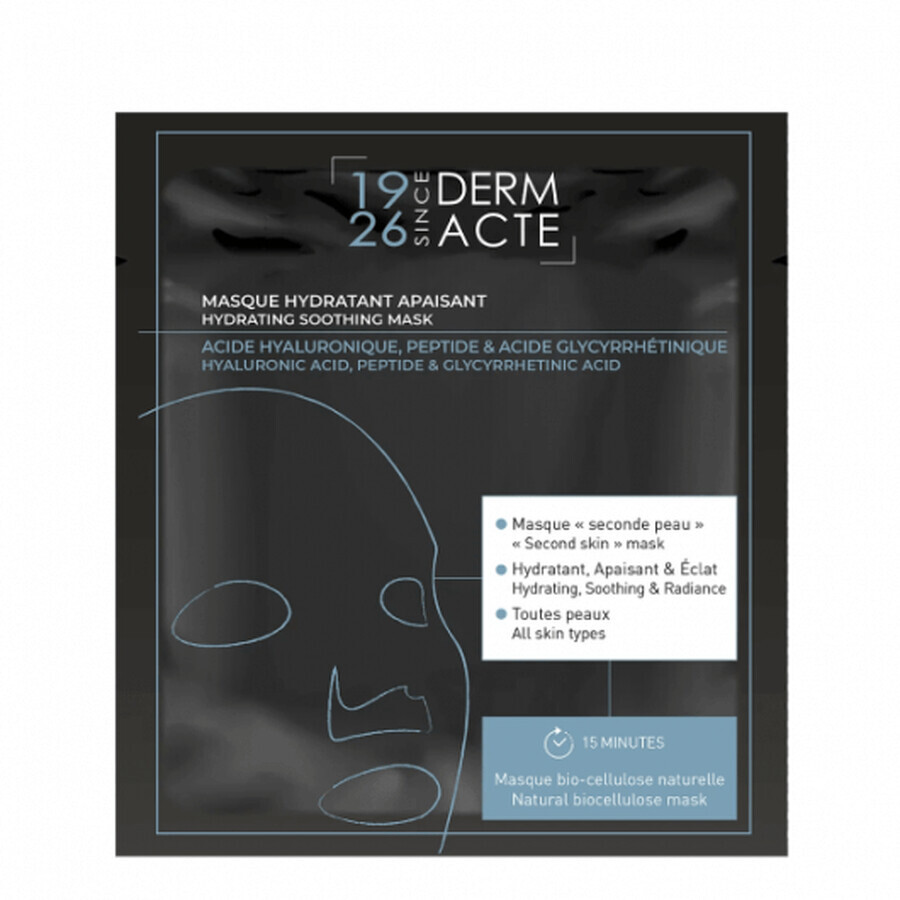 Intensief hydraterend foliemasker voor de huid Academie Derm Acte Masque Hydratant Apaisant 10ml