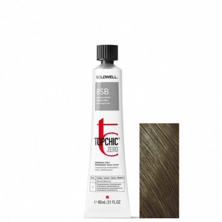 Tintura permanente per capelli senza ammoniaca Goldwell Topchic Zero 8SB 60ml