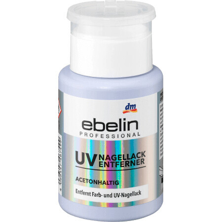 Ebelin Professional UV nail polish remover with acetone, 125 ml