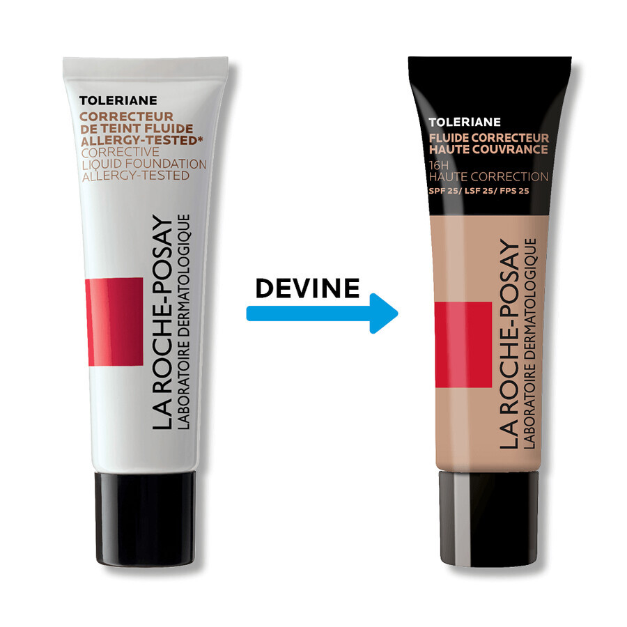  La Roche-Posay Toleriane Ultra Flexibele Textuur Corrigerende Foundation Teint, Tint 13, 30 ml