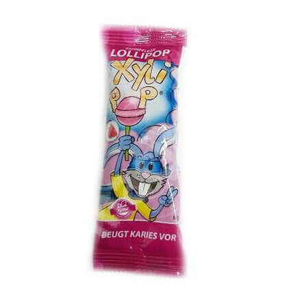 Suikervrije lolly aardbeiensmaak XyliPop Miradent, 6g, Hager &amp; Werken