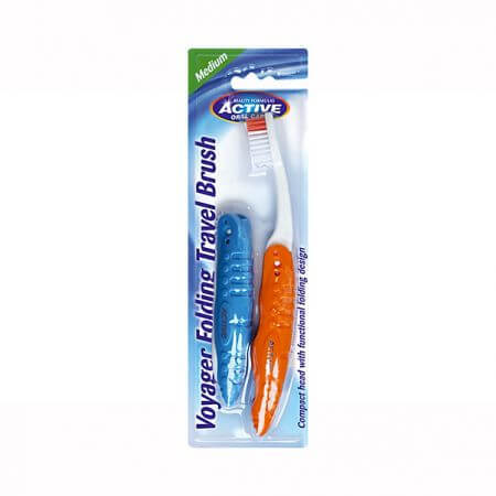 Cepillo de dientes plegable Mediano, 2 piezas, Beauty Formulas