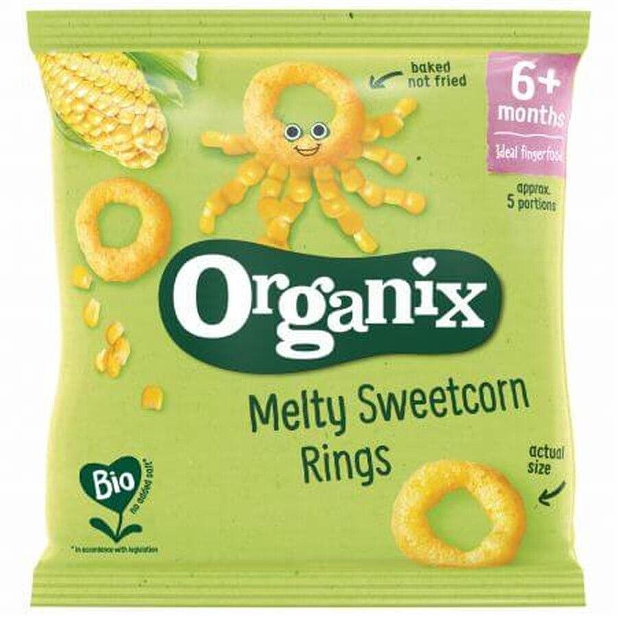 Bio Suikermaïs Ring Snack, 6 maanden+, 20 g, Organix