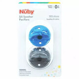 3D silicone soothers, 0 months+, various colours, 2 pcs, Nuby