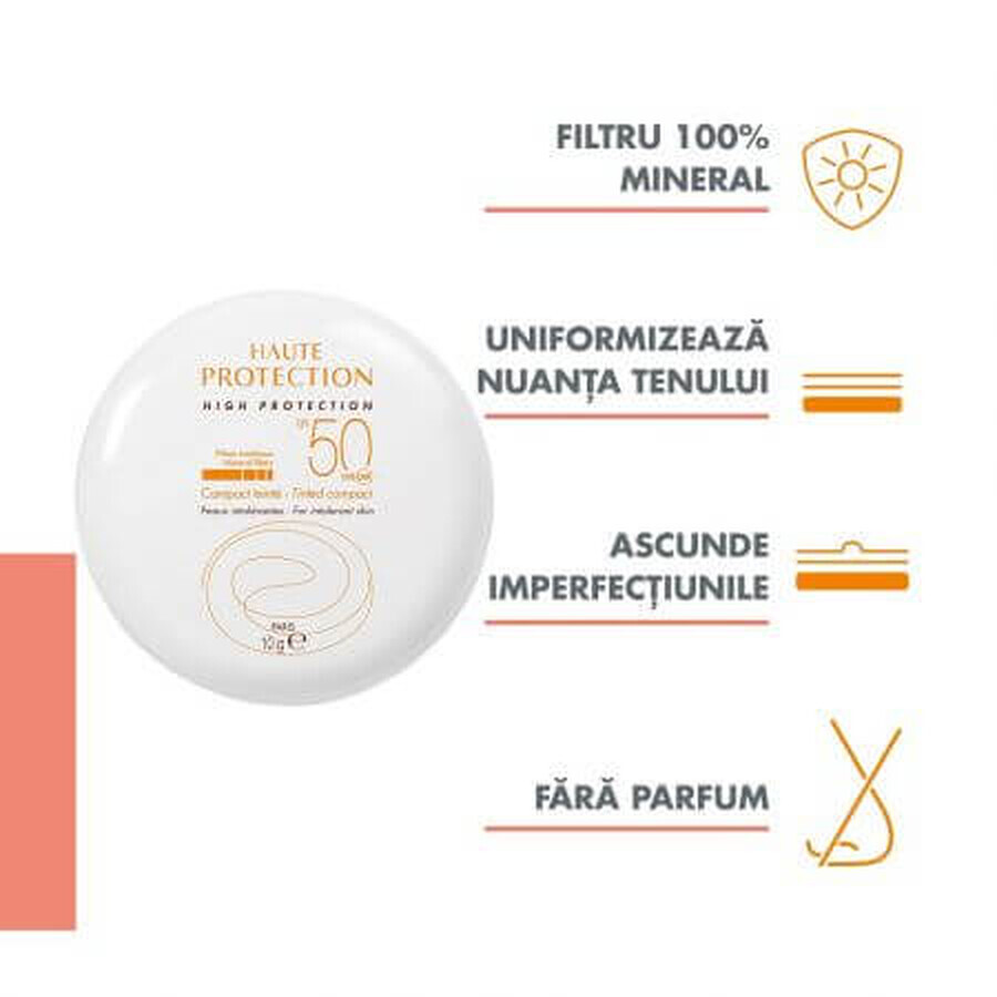 High Protection Foundation SPF 50+ Compact Beige, 10 g, Avene