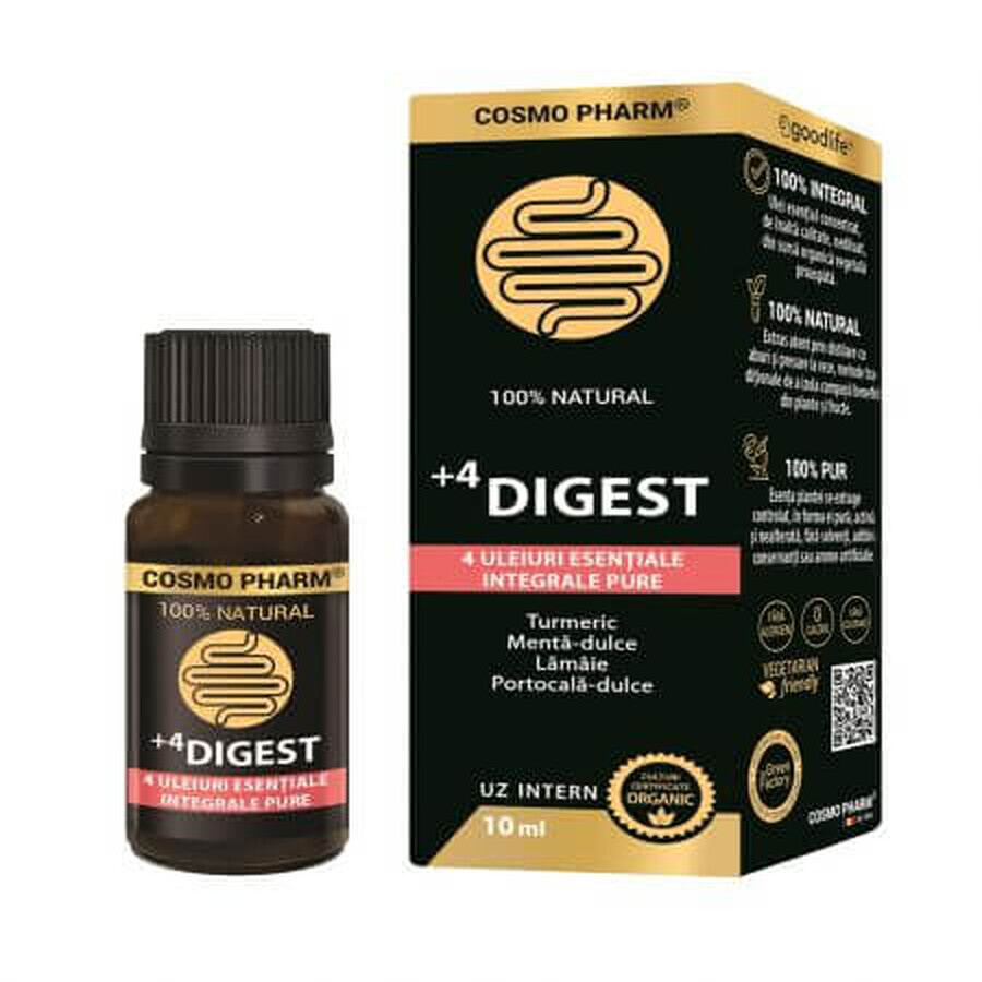 Etherische olie +4 DIGEST, 10 ml, Cosmo Pharm