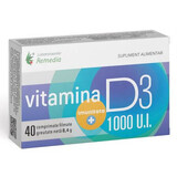 Vitamin D, 1000 IU, 40 tablets, Remedia