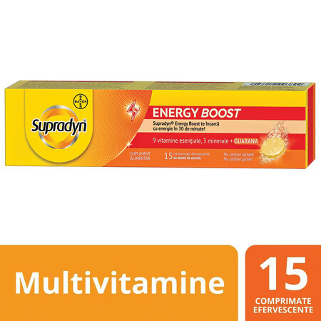 Supradyn Energy Boost Multivitamin- und Mineralstoffpräparat, 15 Brausetabletten, Bayer