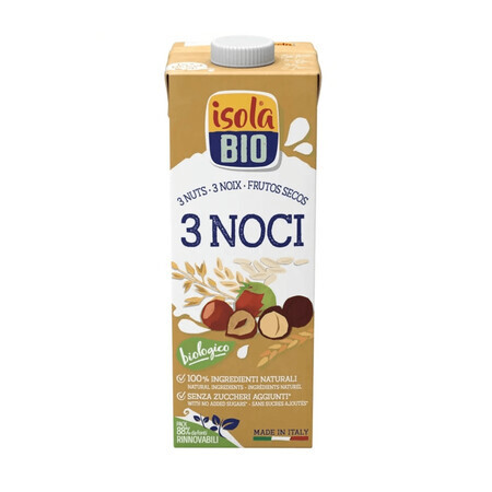 Boisson végétale biologique à base de noisettes, amandes, noix de macadamia, 1l, Isola Bio