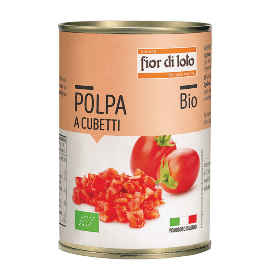 Tomates en dés bio, 400 g, Fior di Loto