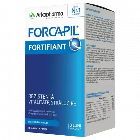 Forcapil Fortifiant per capelli e unghie, 180 capsule, Arkopharma