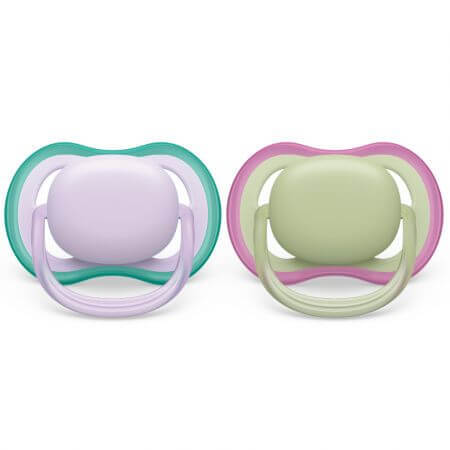 Sucettes aériennes Philips Avent Ultra, 0-6 mois, 2 pièces, violet et vert, SCF085/24, Philips