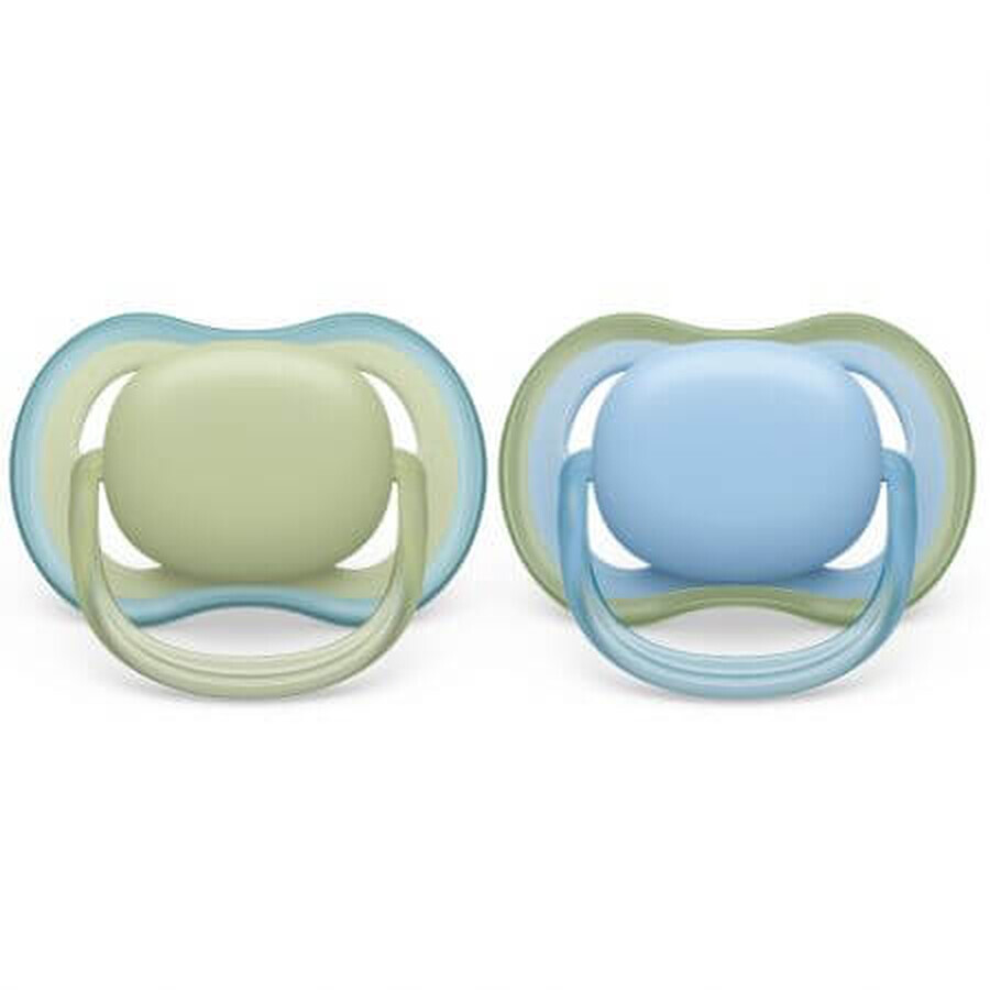 Philips Avent Ultra Luchtfopspenen, 0-6 maanden, 2 stuks, Groen en Blauw, SCF085/21, Philips