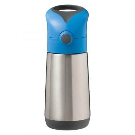 Thermos con cannuccia, 350 ml, Blu/Grigio, BBOX