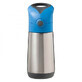 Thermosfles met rietje, 350 ml, Blauw/Grijs, BBOX