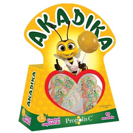 Propolis- und Orangenlutscher Akadika, 10 Stück, Fiterman Pharma