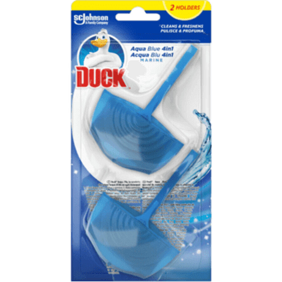 Rafraîchisseur d'eau de toilette Duck 4 en 1Aqua Blue, 2 pièces