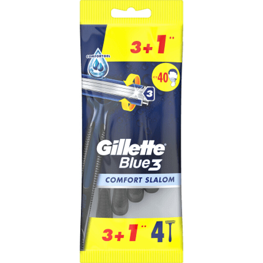 Gillette Scheermes Blauw 3, 4 stuks