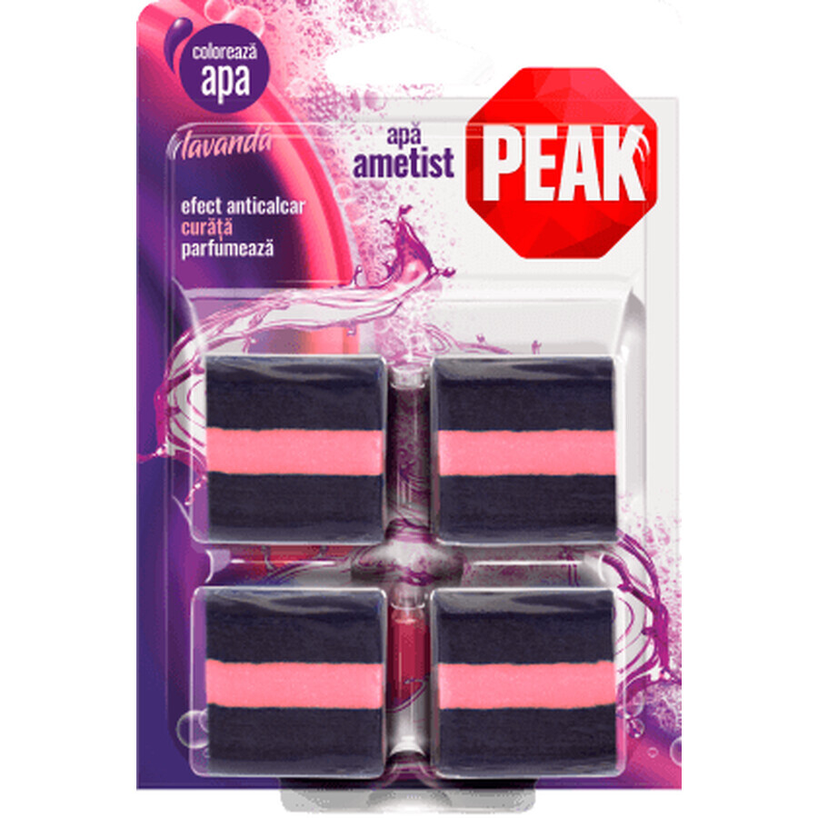 Peak Lavendel Violet Toiletpotverfrisser, 4 stuks.