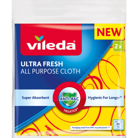 Salviette universali Vileda Ultrafresh, 2 pz