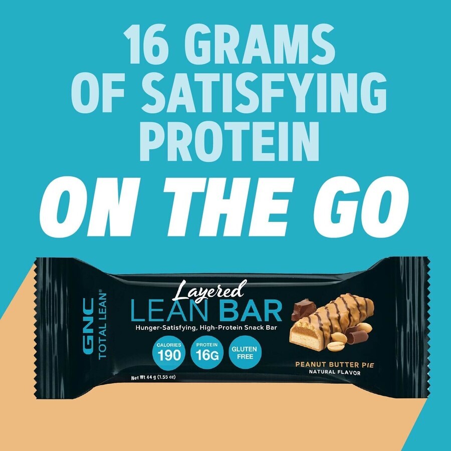 Total Lean® Layered Lean Bar, barre protéinée aromatisée au gâteau au fromage et à la citrouille, 44 g, GNC