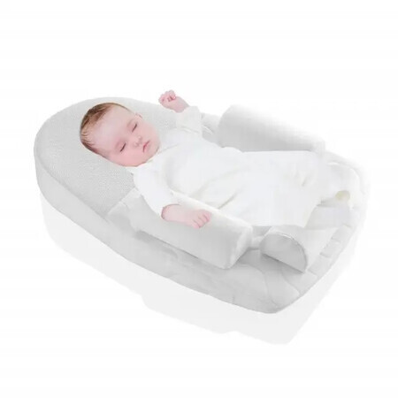 BabyJem Velvet White inclinatiematras en kersenstengelzak