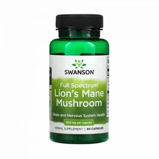 Lion's Mane Mushroom, 500 mg, 60 capsules, Swanson