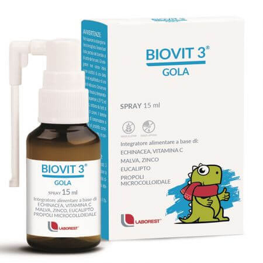 Complément alimentaire à base d'échinacée, d'extrait de nalba, de zinc, de vitamine C et de propolis Biovit 3 Gola, 15 ml, Uriach