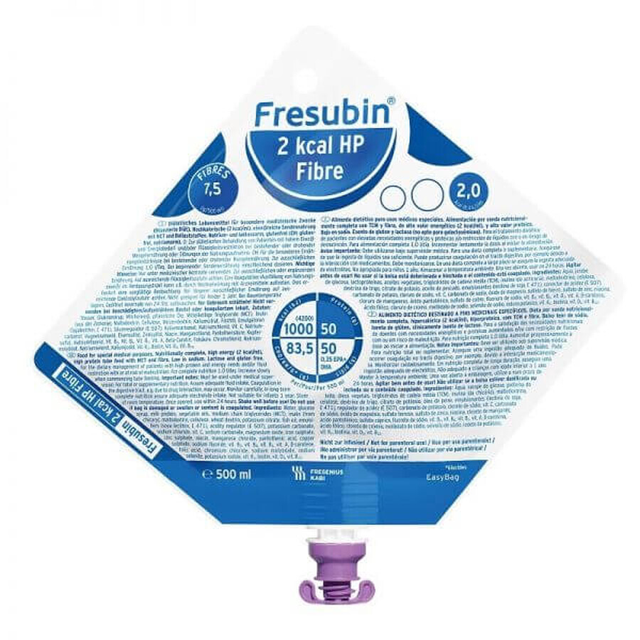 Fresubin 2kcal HP fibra senza sapore, 500 ml, Fresenius Kabi