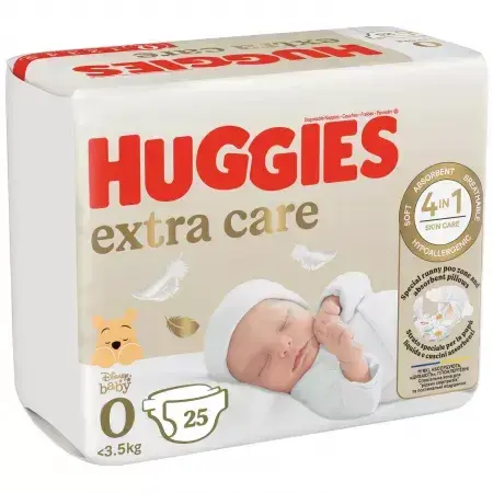 Extra Care Windeln, Nr. 0, <3,5 kg, 25 Stück, Huggies