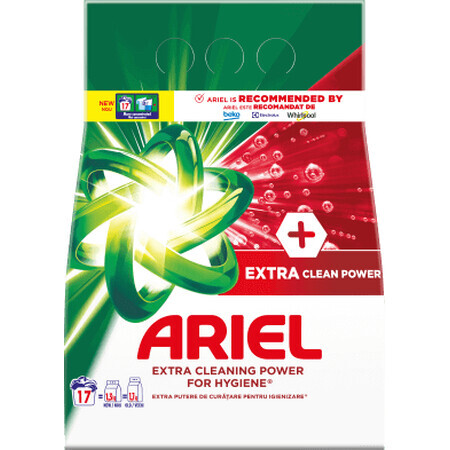 Détergent en poudre Ariel Extra Clean Power 17 Wash, 1,27 kg