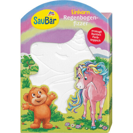 Bomba de baño SauBär Unicornio con efecto arco iris, 1 unidad