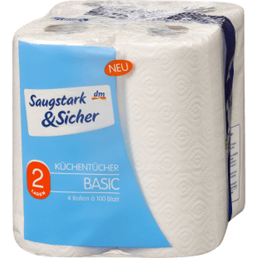 Saugstark & ​​​​Sicher Asciugapiatti 2 strati, 4 pz